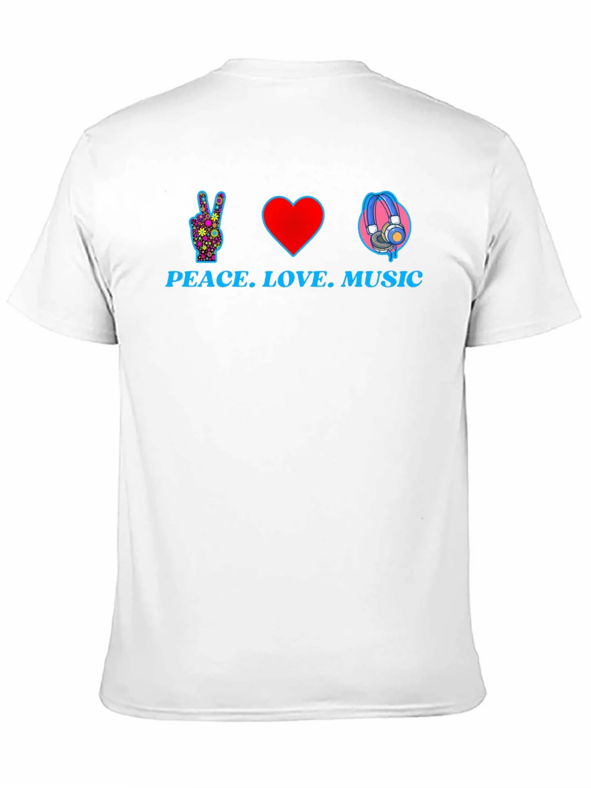 Peace Love Music Graphic T-Shirt - Black product image 10