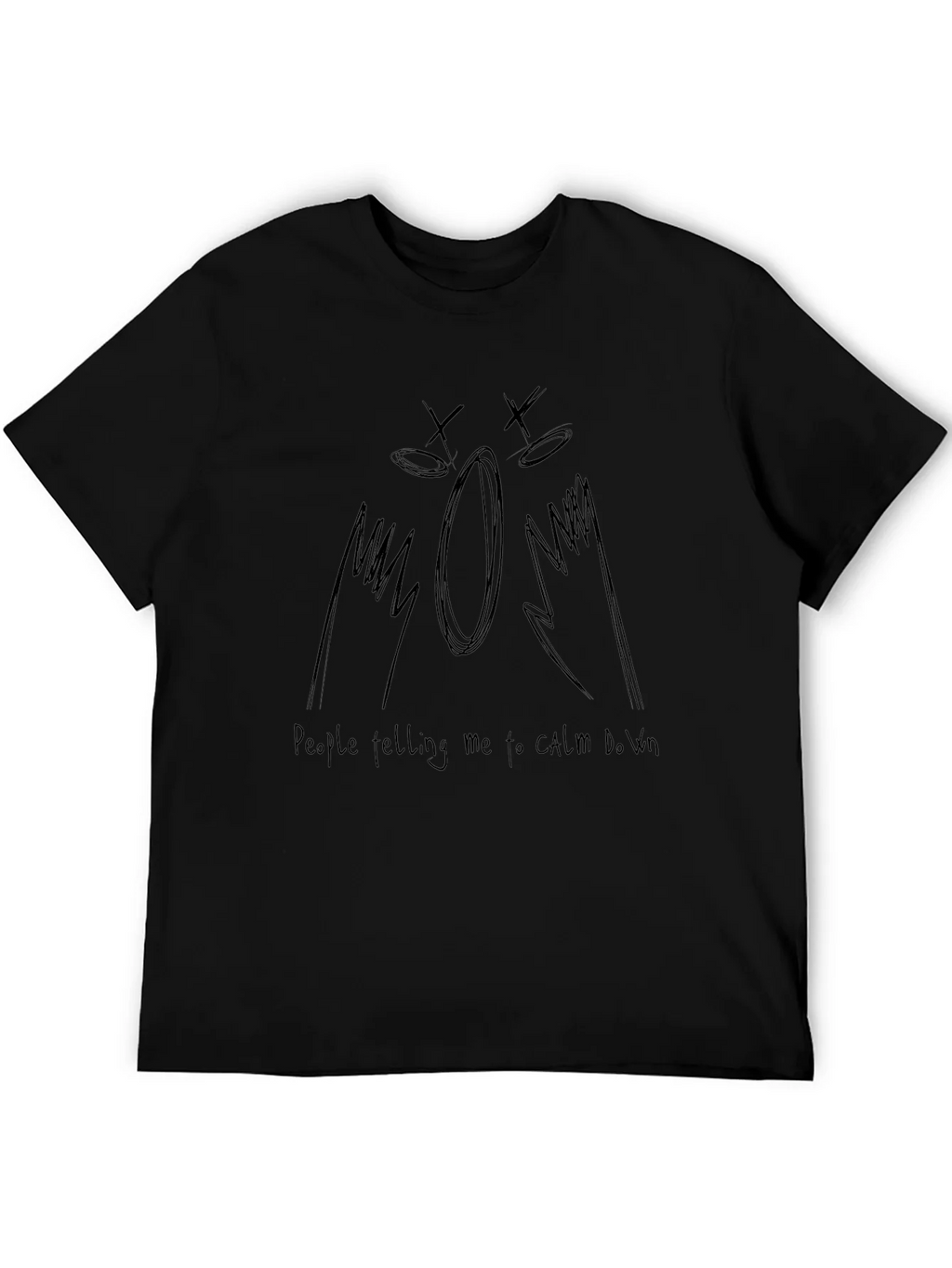 Expressive Graphic Tee - Calm Down Design product image 5