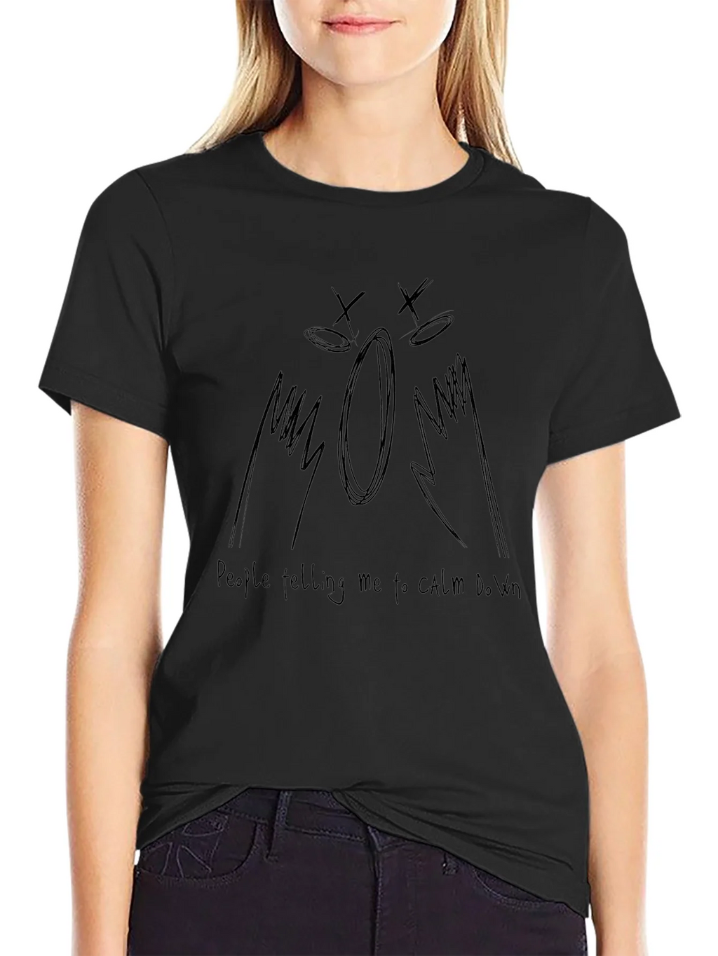 Expressive Graphic Tee - Calm Down Design product image 2