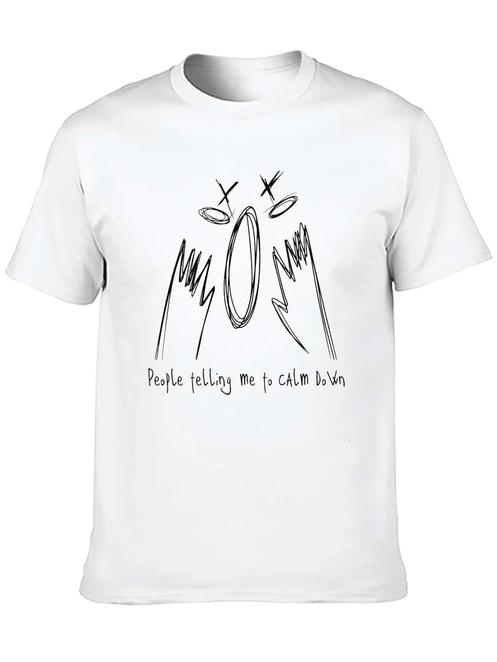Expressive Graphic Tee - Calm Down Design product image 9