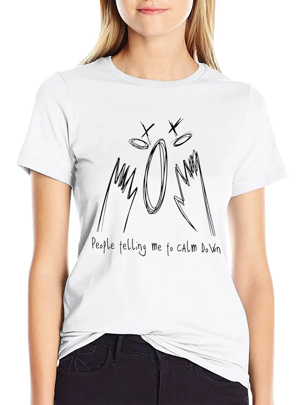 Expressive Graphic Tee - Calm Down Design product image 8
