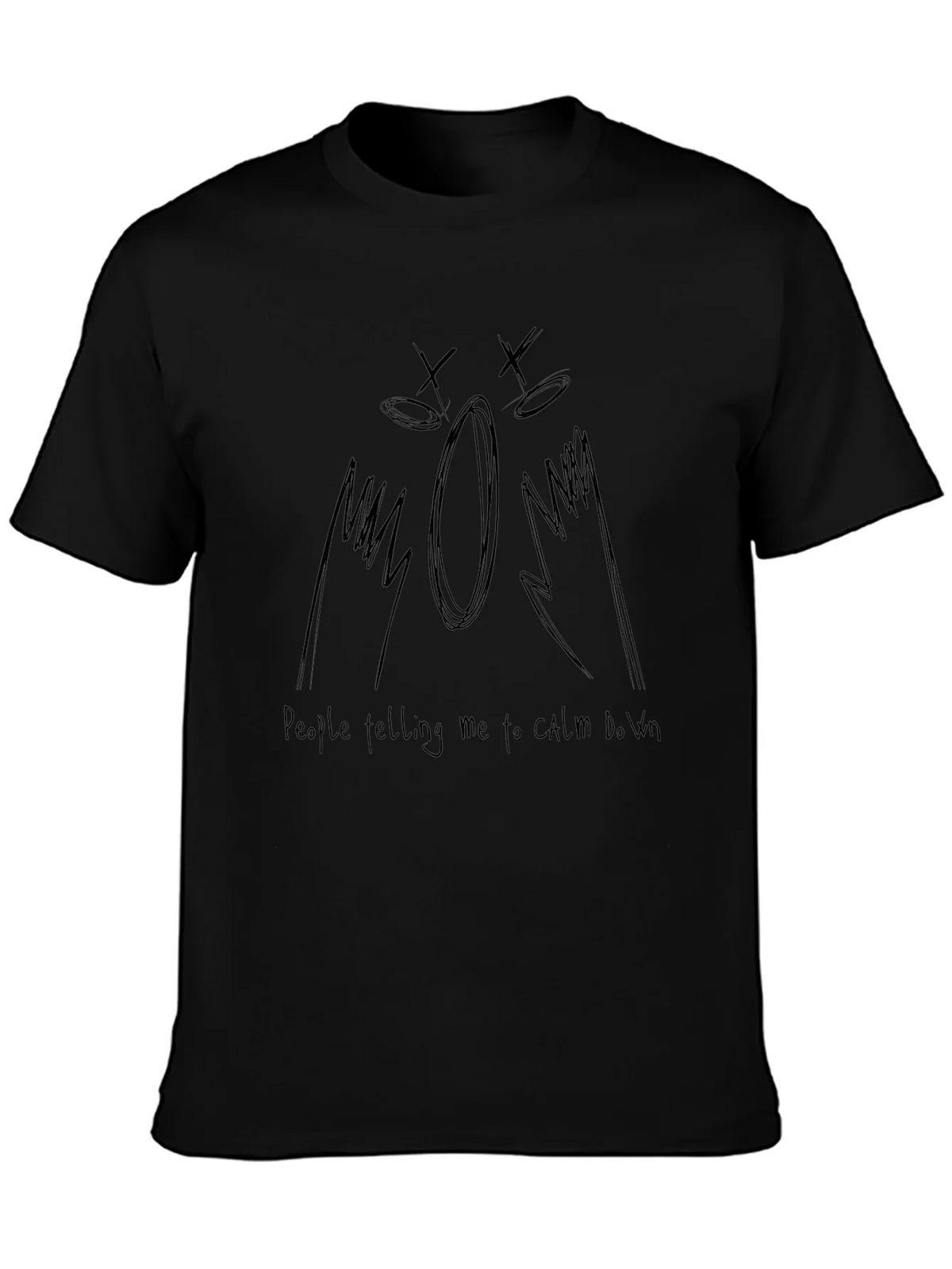 Expressive Graphic Tee - Calm Down Design product image 3