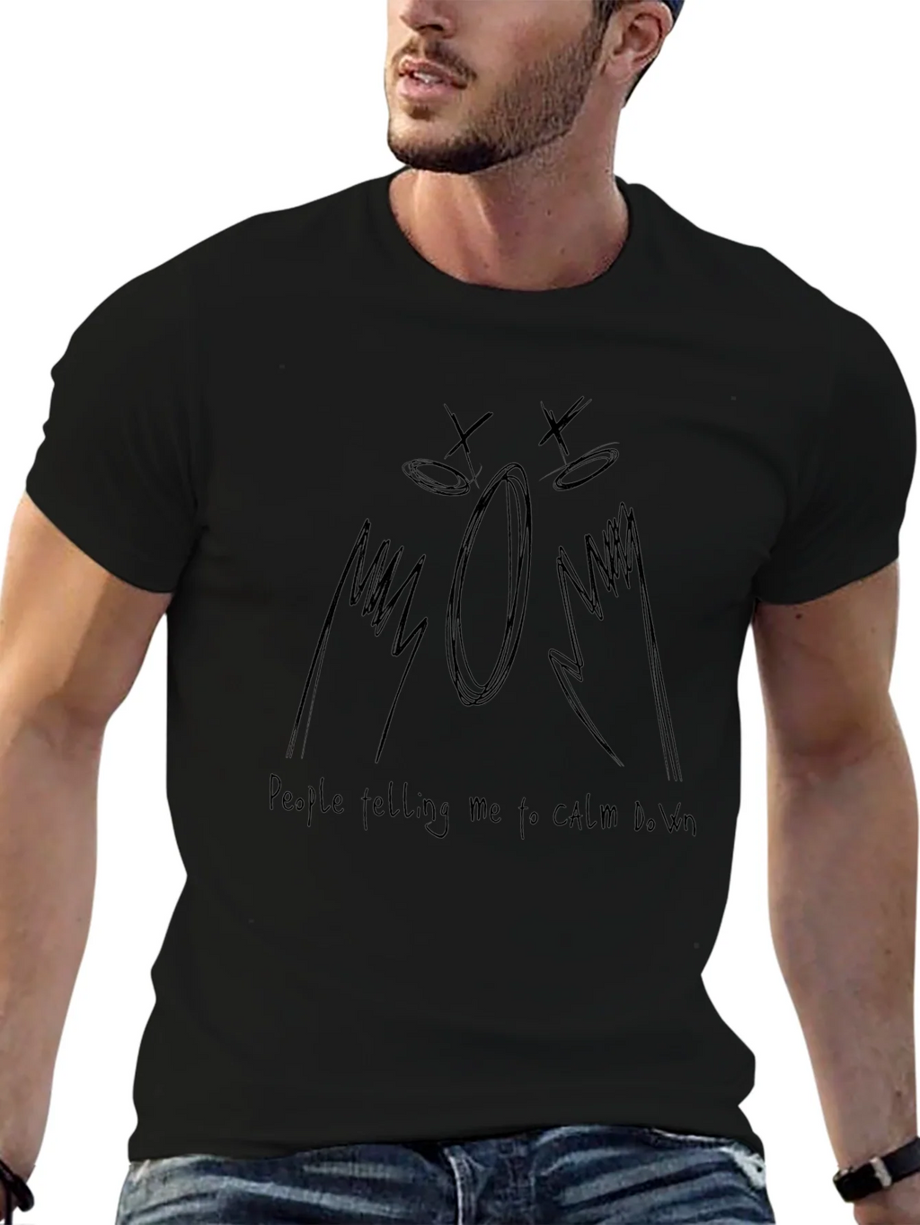 Expressive Graphic Tee - Calm Down Design product image 6