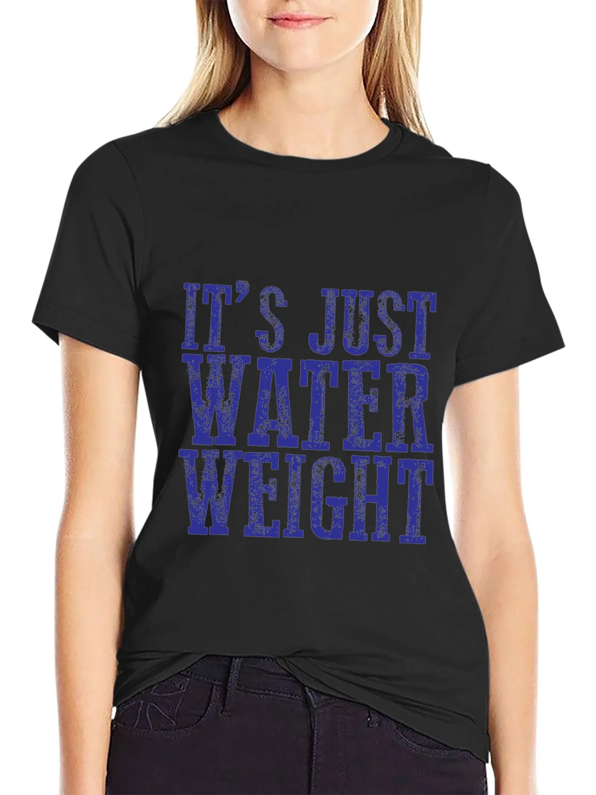 Its Just Water Weight Black T-Shirt product image 2