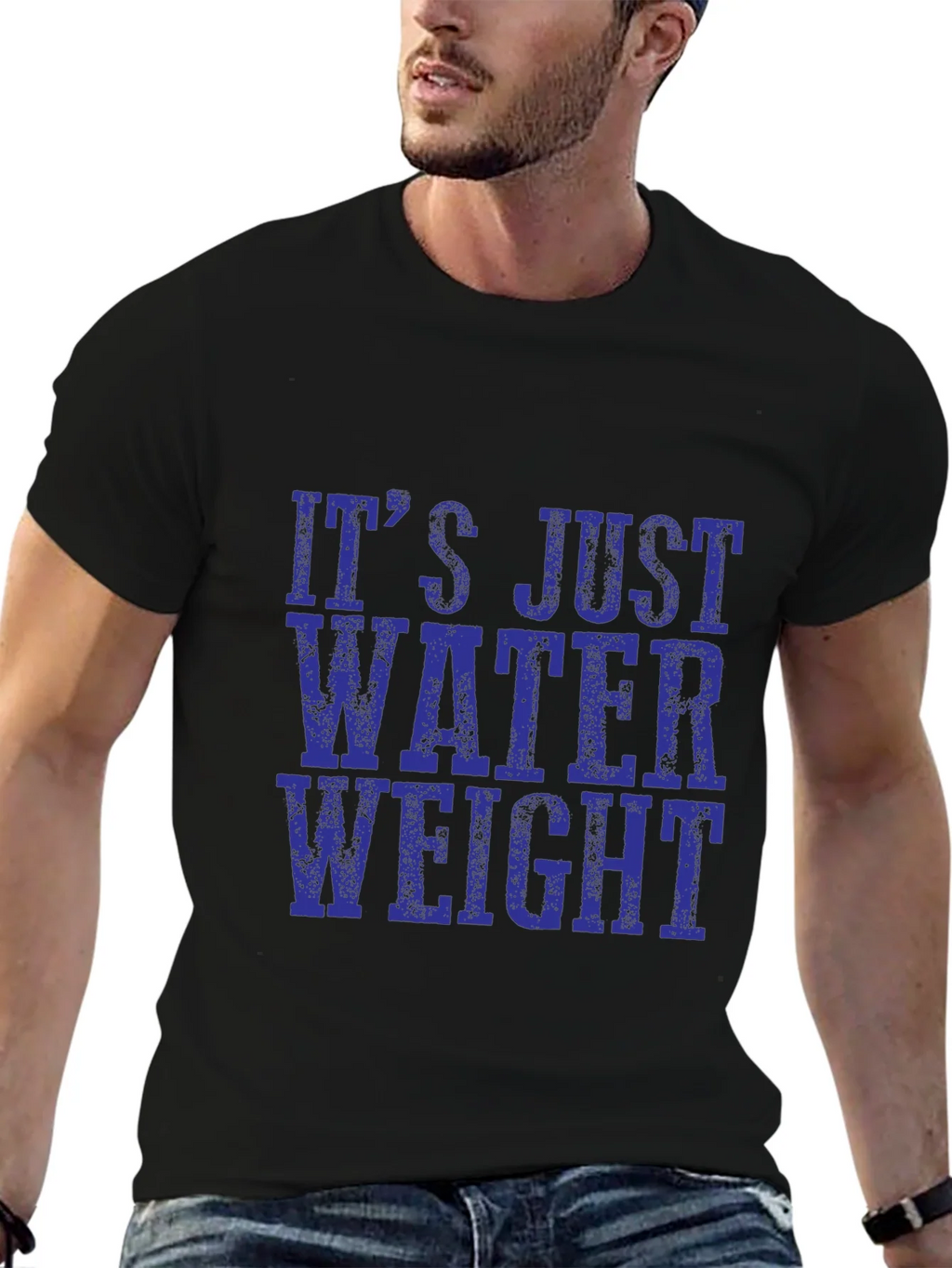 Its Just Water Weight Black T-Shirt product image 6