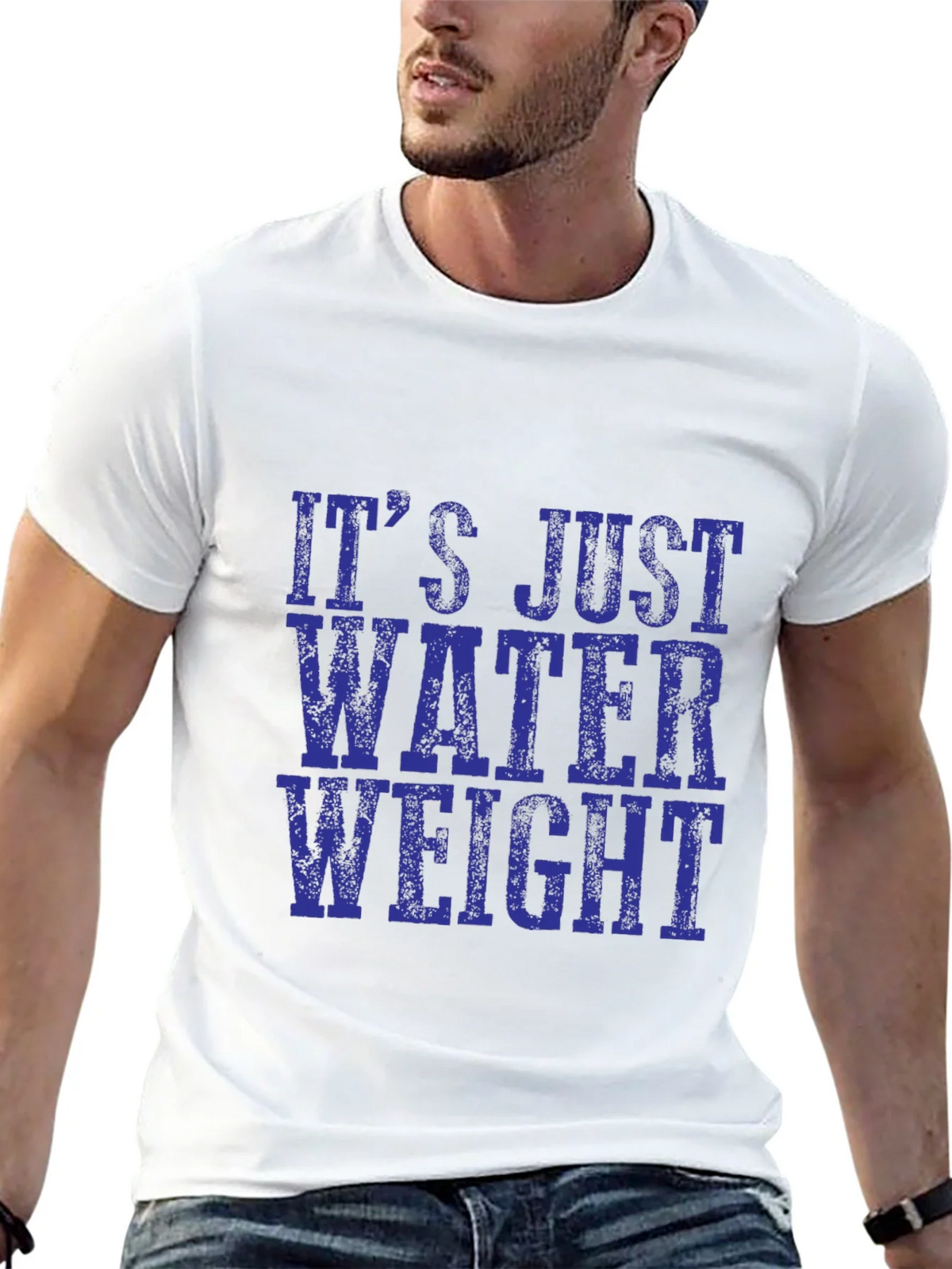 Its Just Water Weight Black T-Shirt product image 12