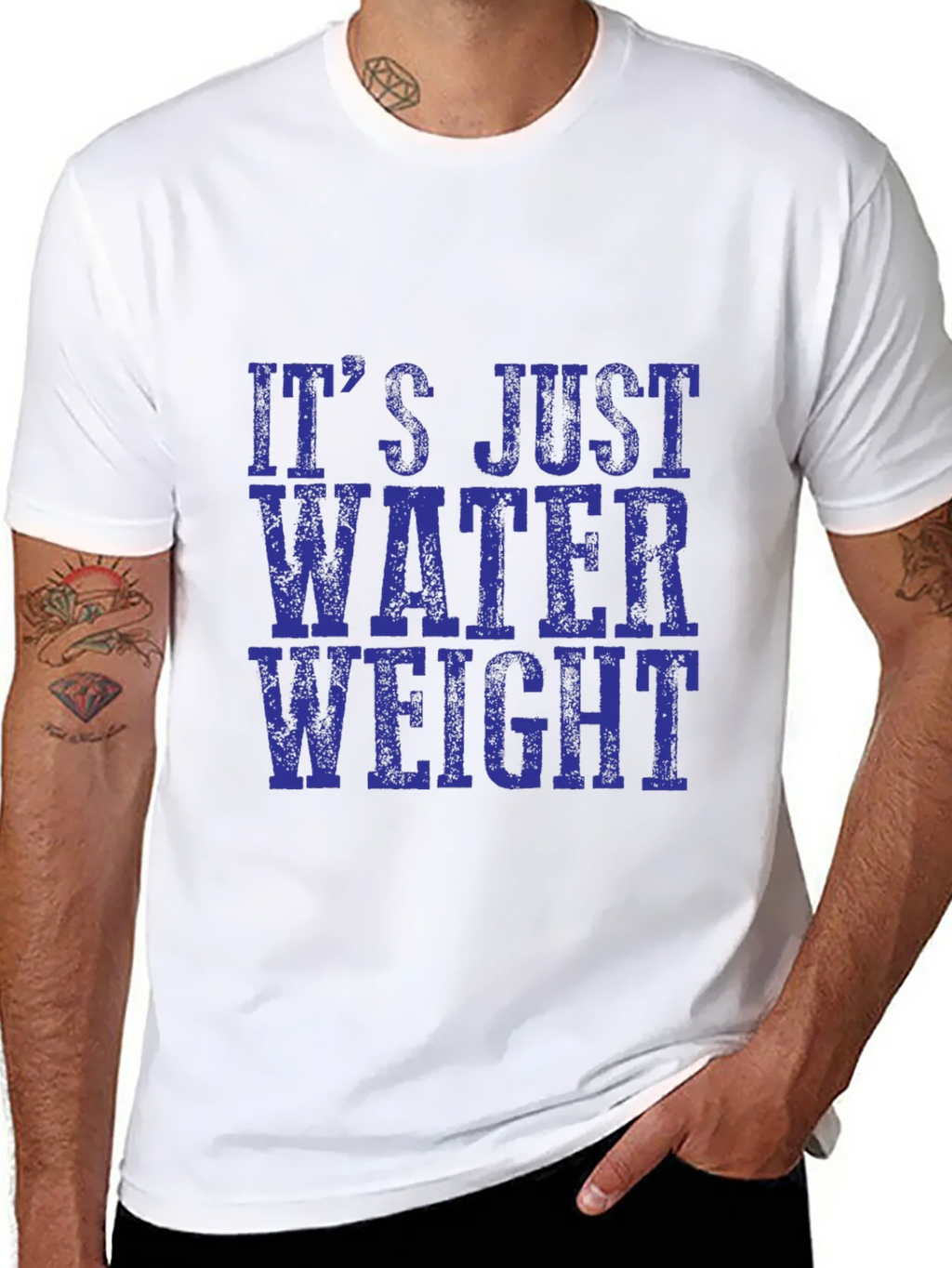 Its Just Water Weight Black T-Shirt product image 7