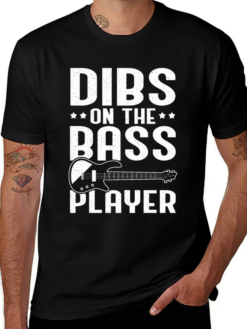 Dibs On The Bass Player T-Shirt - Music Lover Tee product image 1