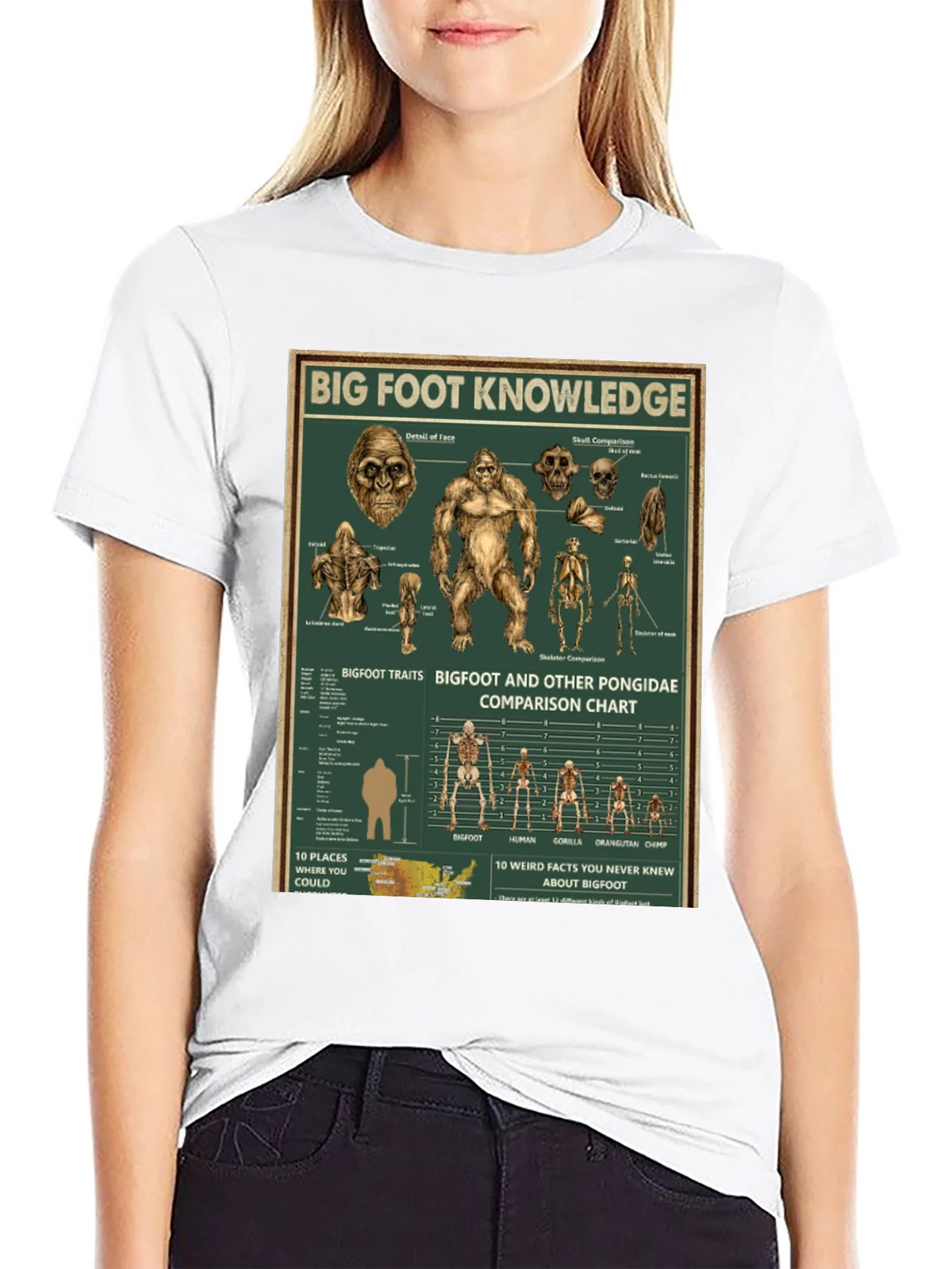 Bigfoot Knowledge Graphic T-Shirt product image 8