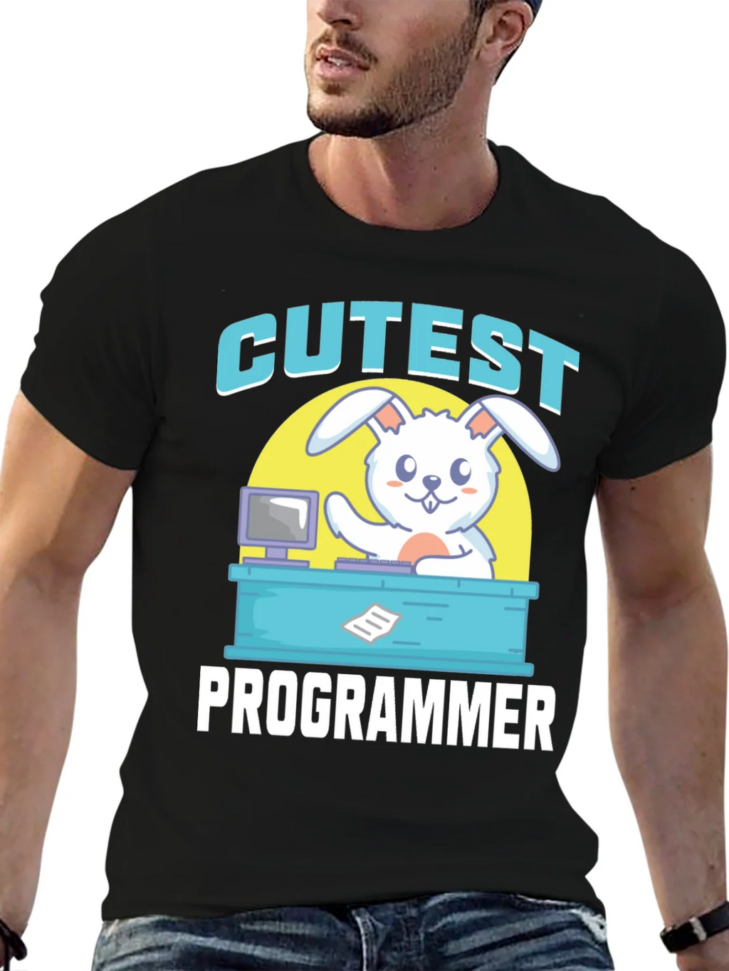 Cutest Programmer Graphic T-Shirt - Bunny Coder Tee product image 6