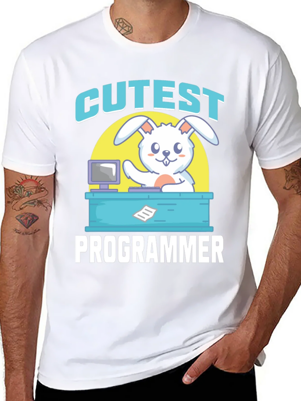 Cutest Programmer Graphic T-Shirt - Bunny Coder Tee product image 7