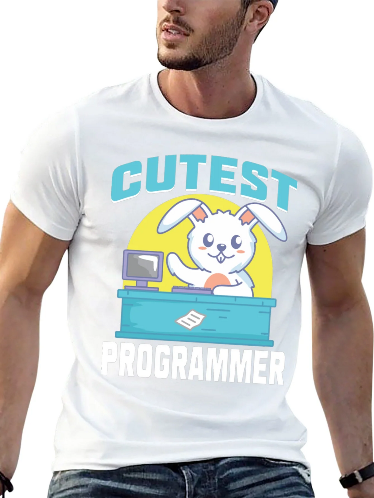 Cutest Programmer Graphic T-Shirt - Bunny Coder Tee product image 12