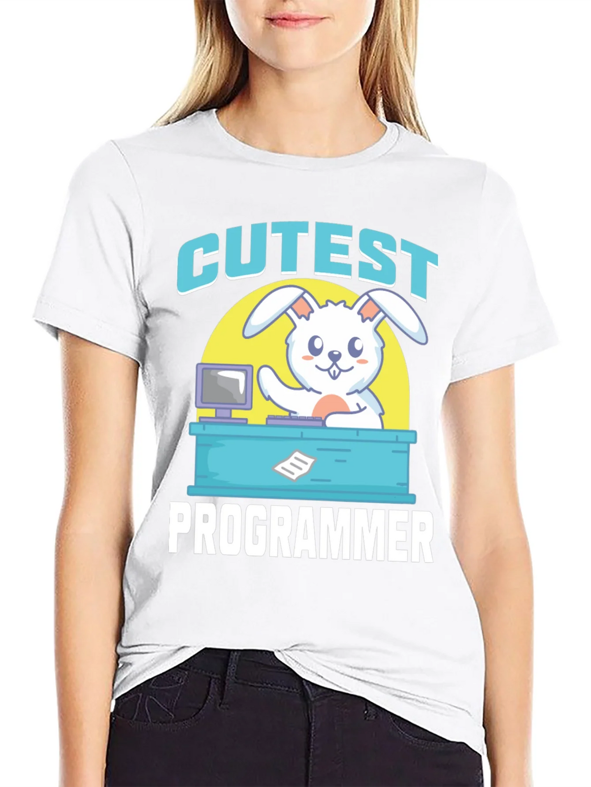 Cutest Programmer Graphic T-Shirt - Bunny Coder Tee product image 8