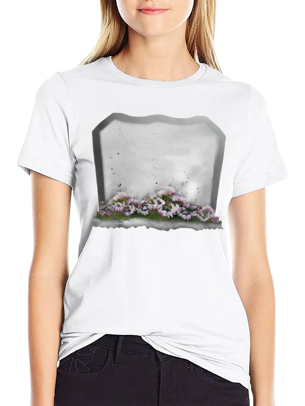 Floral Tombstone T-Shirt - Gothic Style product image 8
