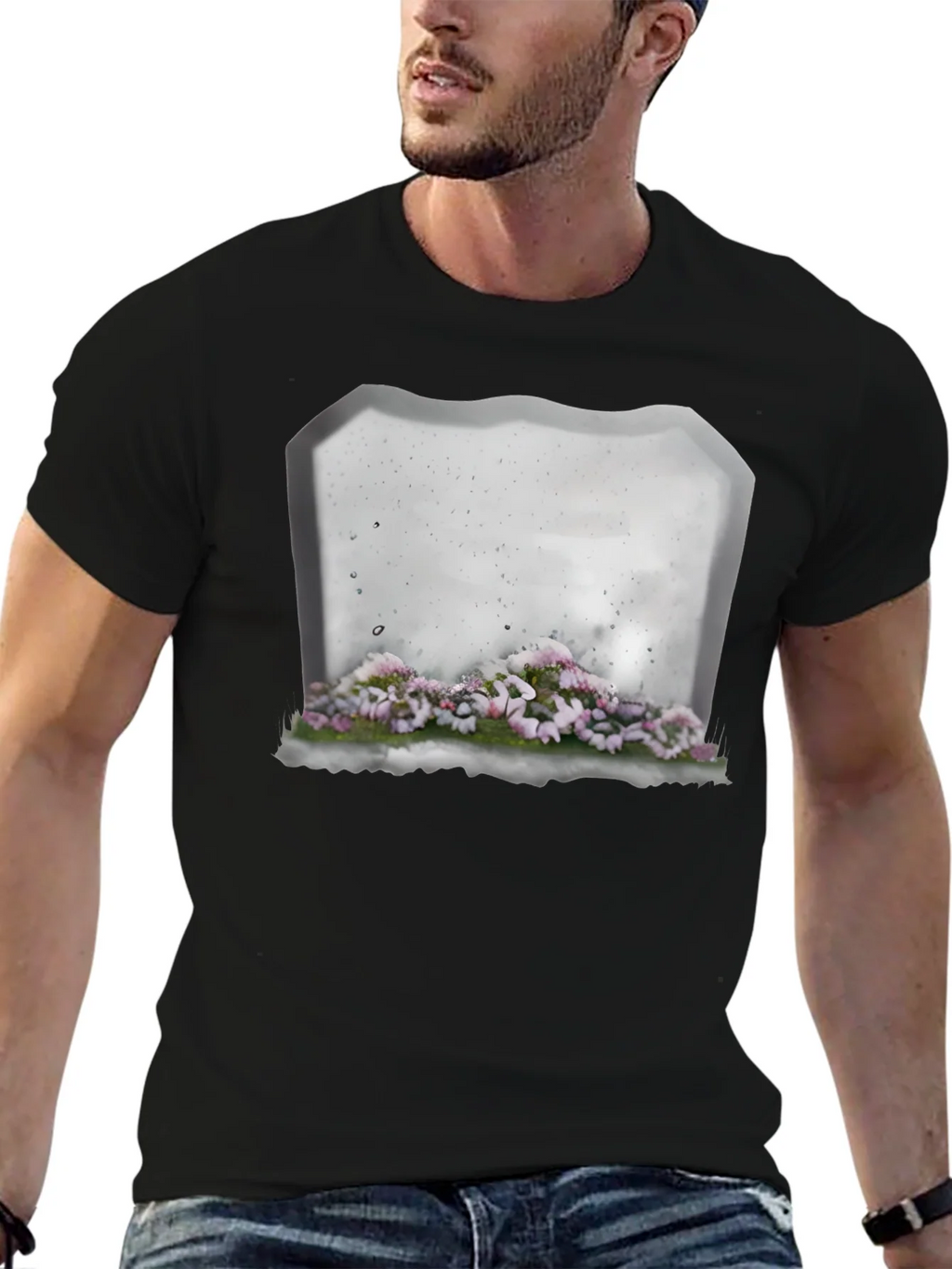 Floral Tombstone T-Shirt - Gothic Style product image 6