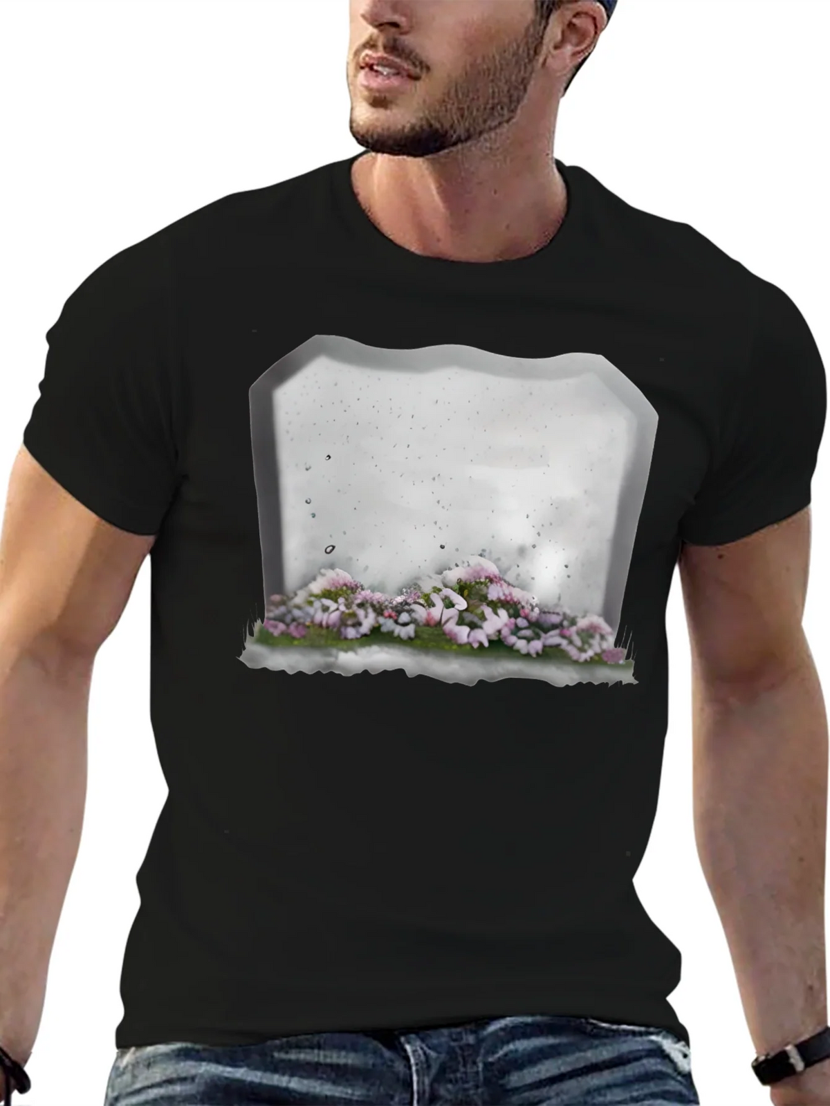 Floral Tombstone T-Shirt - Gothic Style product image 6