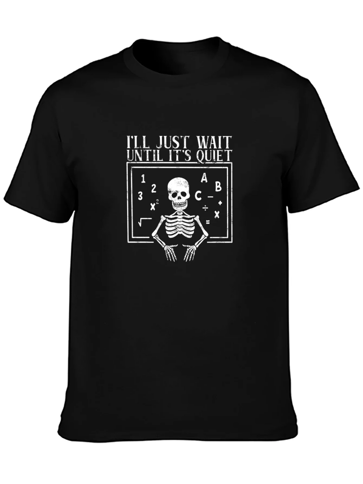 Skeleton Math Teacher T-Shirt - Ill Just Wait product image 3