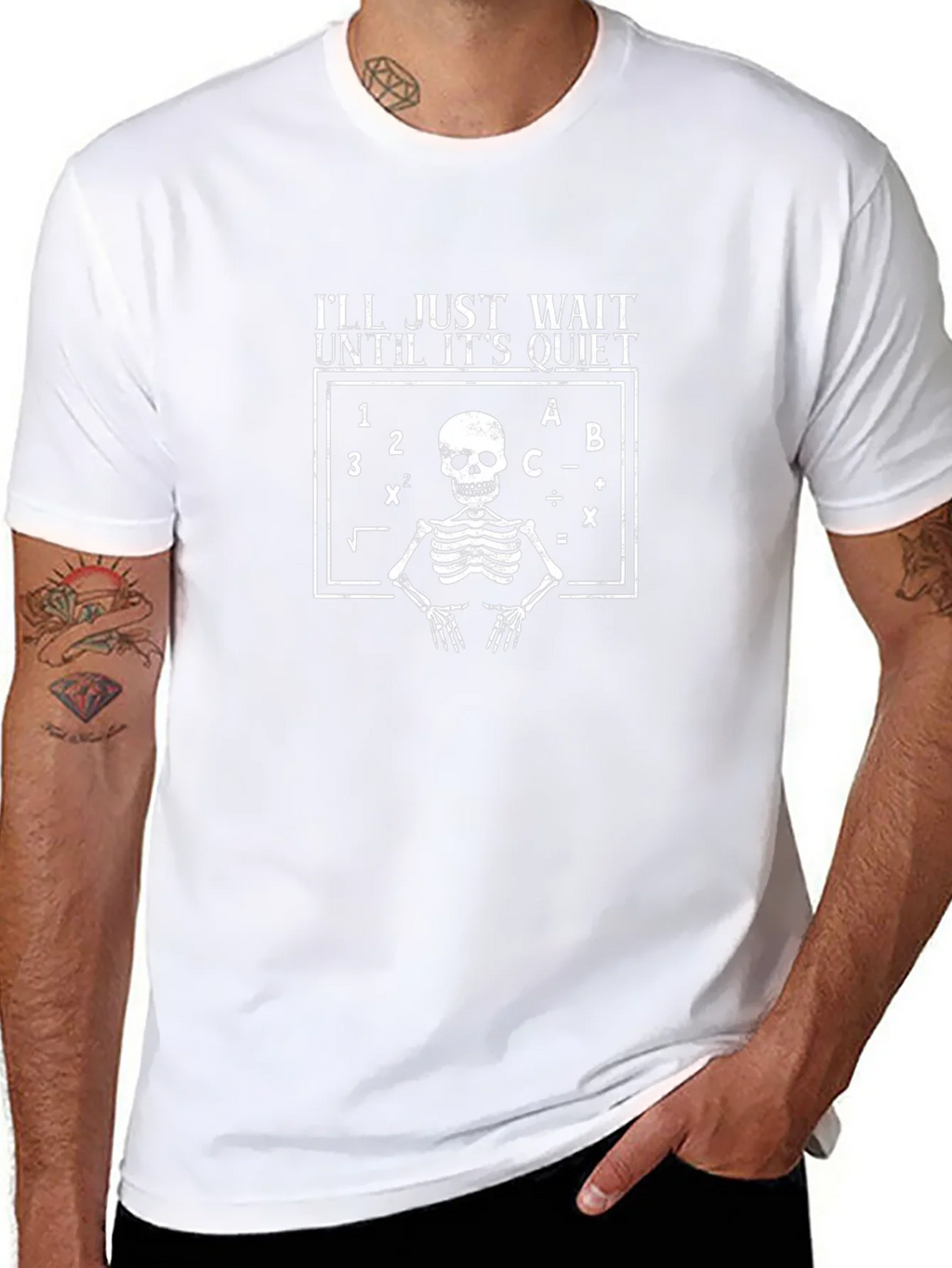 Skeleton Math Teacher T-Shirt - Ill Just Wait product image 7