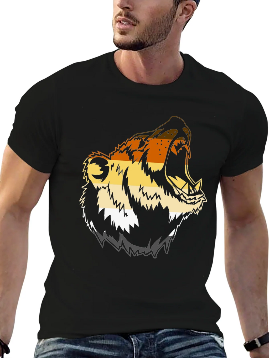 Bear Pride Graphic T-Shirt - Black product image 6