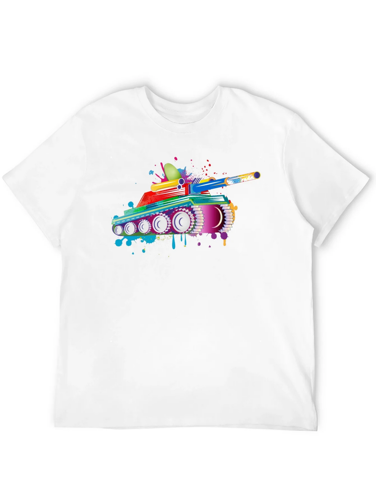 Colorful Tank Graphic Black T-Shirt product image 11