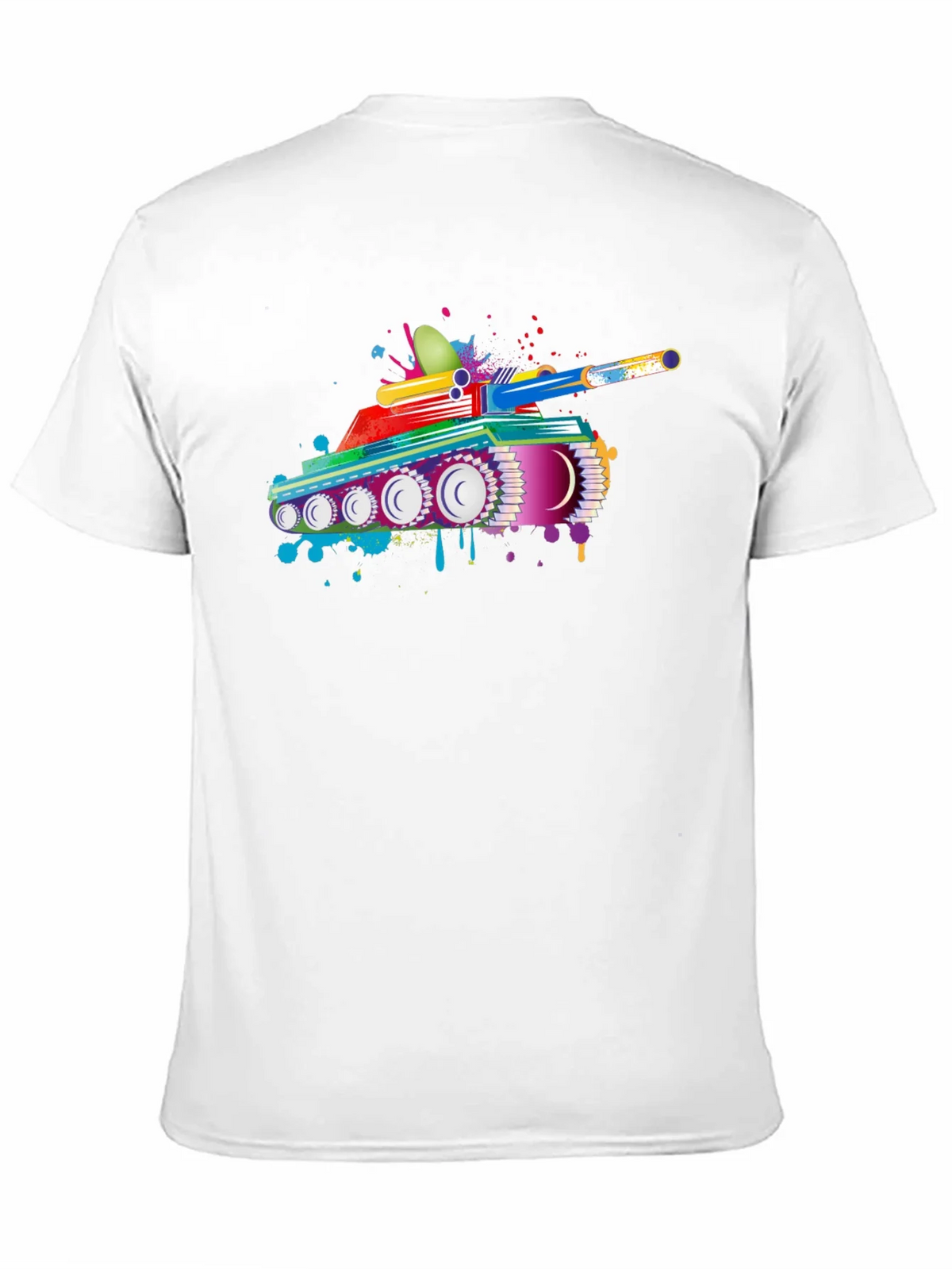Colorful Tank Graphic Black T-Shirt product image 10
