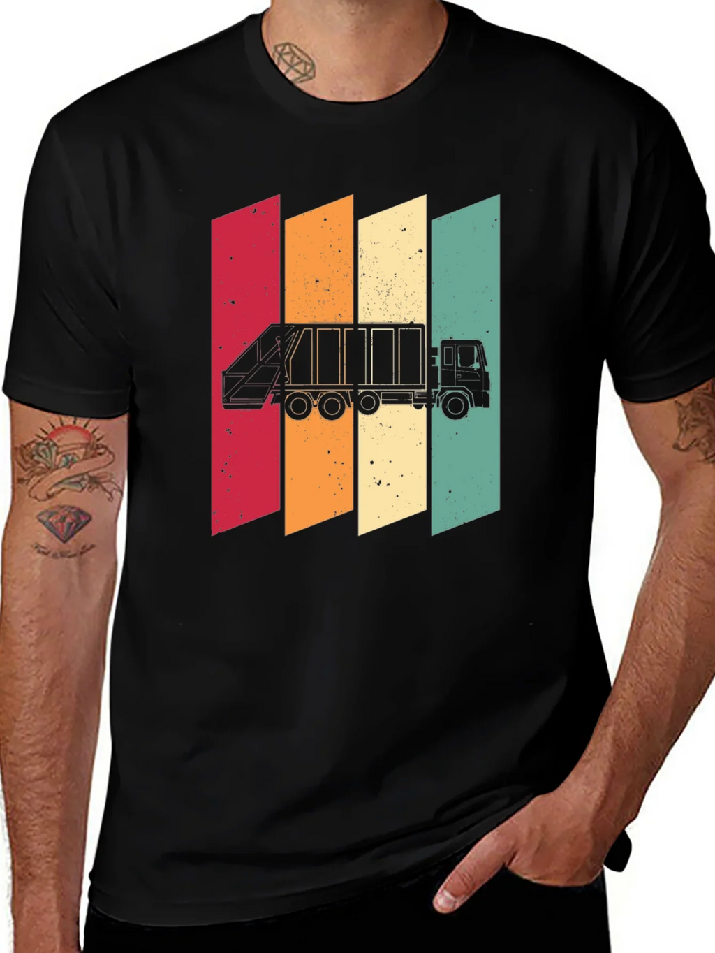 Retro Style Garbage Truck T-Shirt product image 1