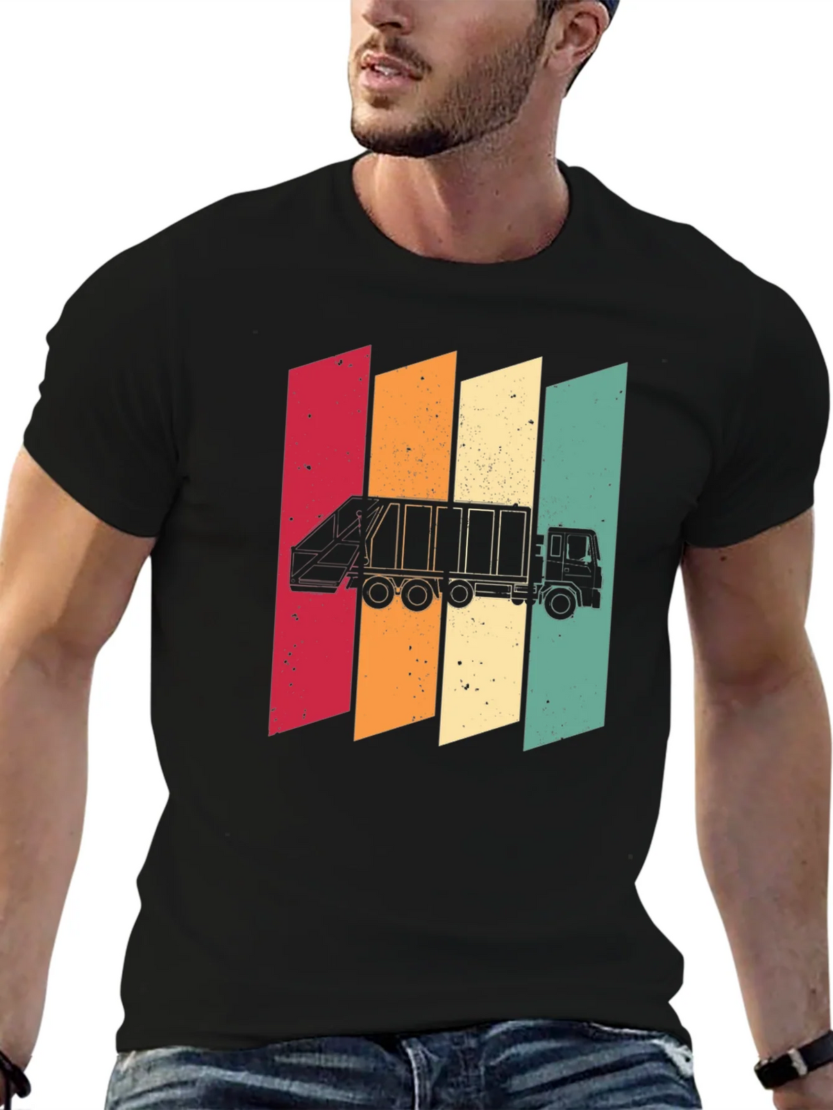 Retro Style Garbage Truck T-Shirt product image 6