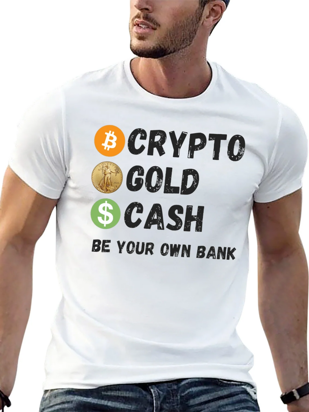 Crypto Gold Cash Tee - Be Your Own Bank product image 12