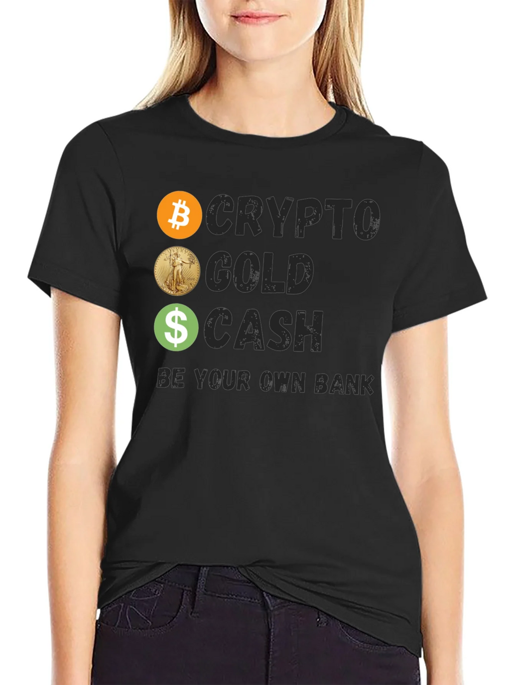 Crypto Gold Cash Tee - Be Your Own Bank product image 2