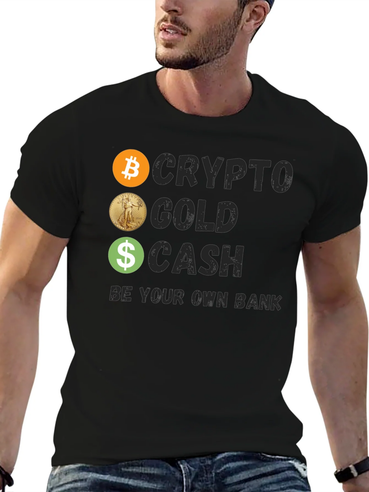 Crypto Gold Cash Tee - Be Your Own Bank product image 6