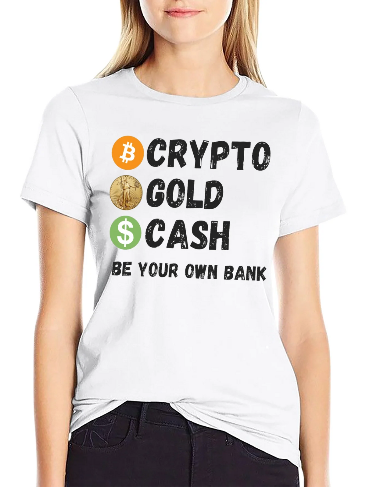Crypto Gold Cash Tee - Be Your Own Bank product image 8