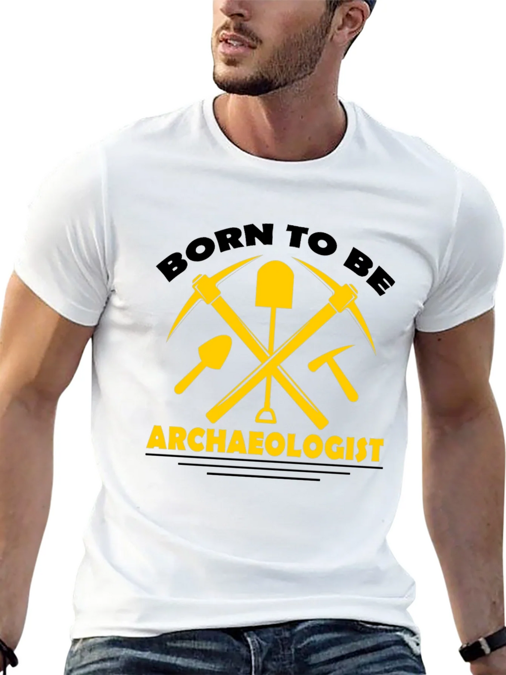 Born to be Archaeologist T-Shirt - Black Cotton product image 12