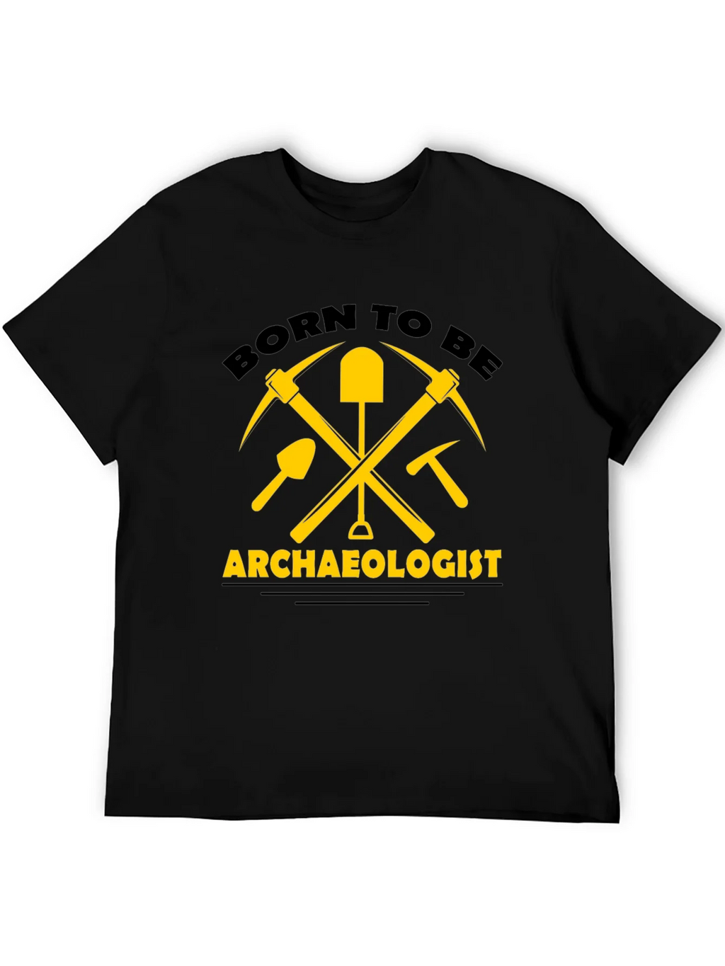 Born to be Archaeologist T-Shirt - Black Cotton product image 5