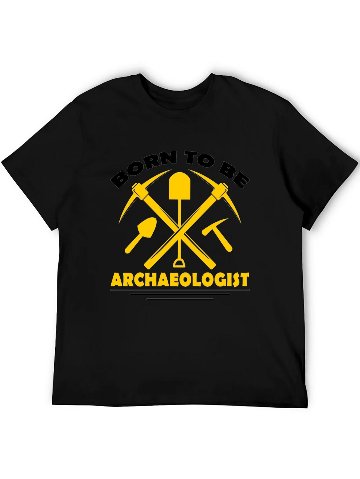 Born to be Archaeologist T-Shirt - Black Cotton product image 5