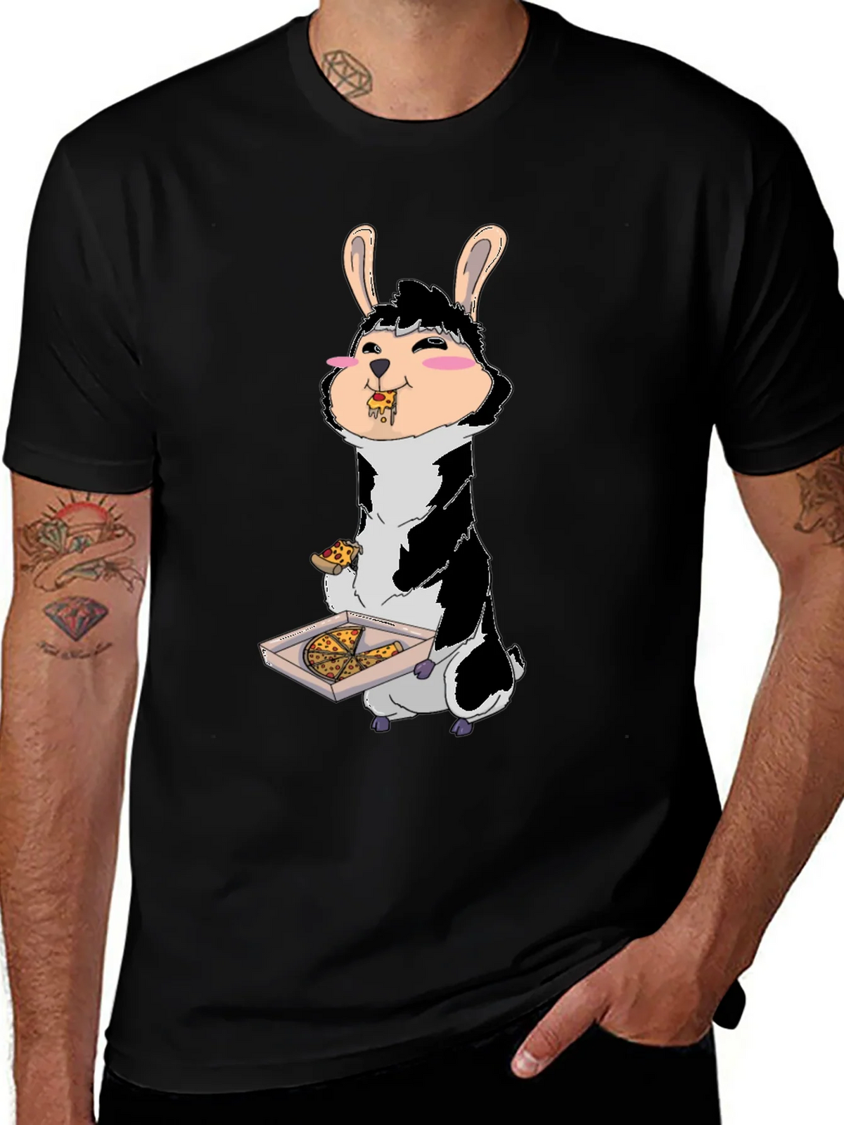Pizza Eating Bunny T-Shirt product image 1