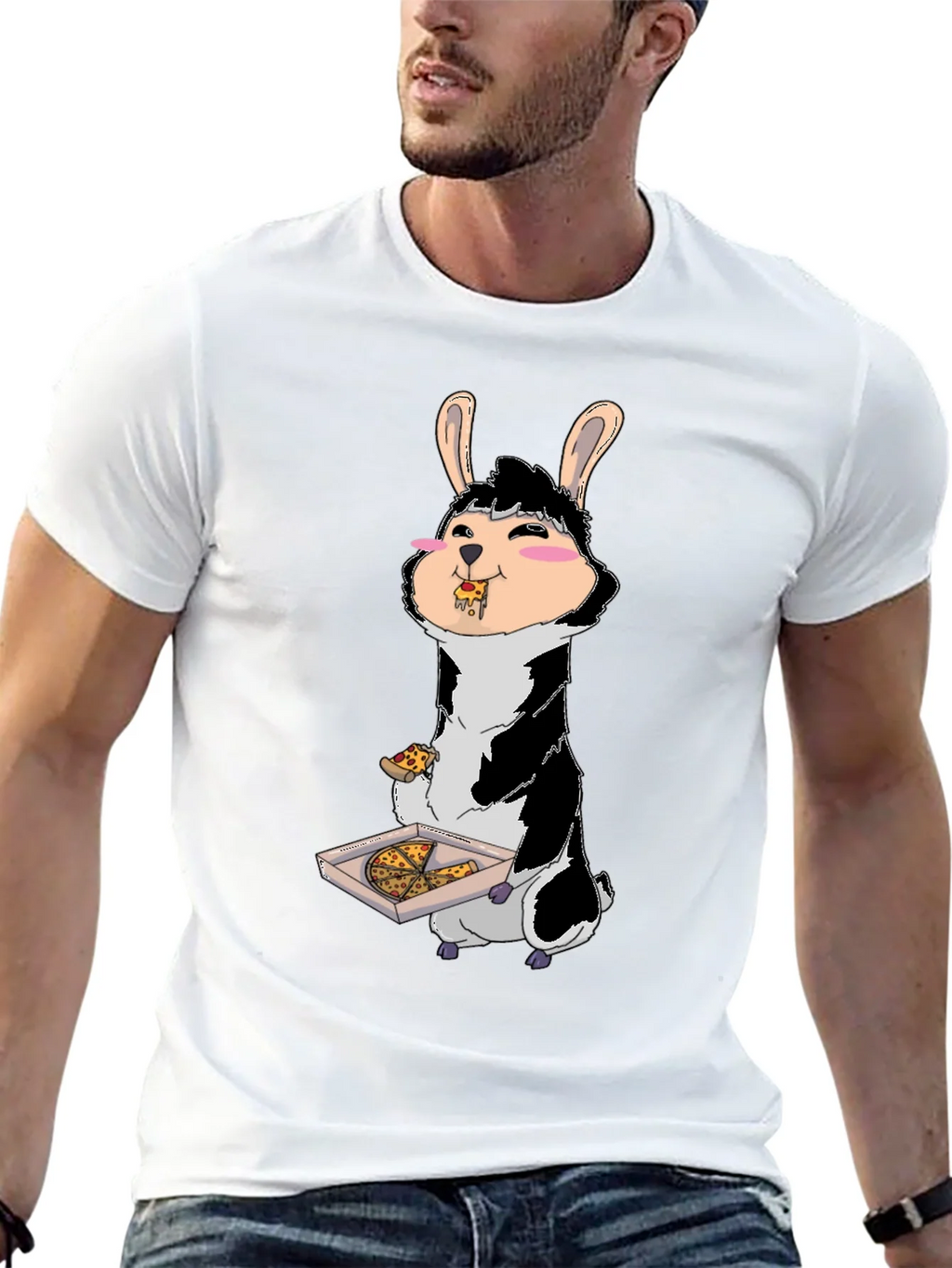 Pizza Eating Bunny T-Shirt product image 12