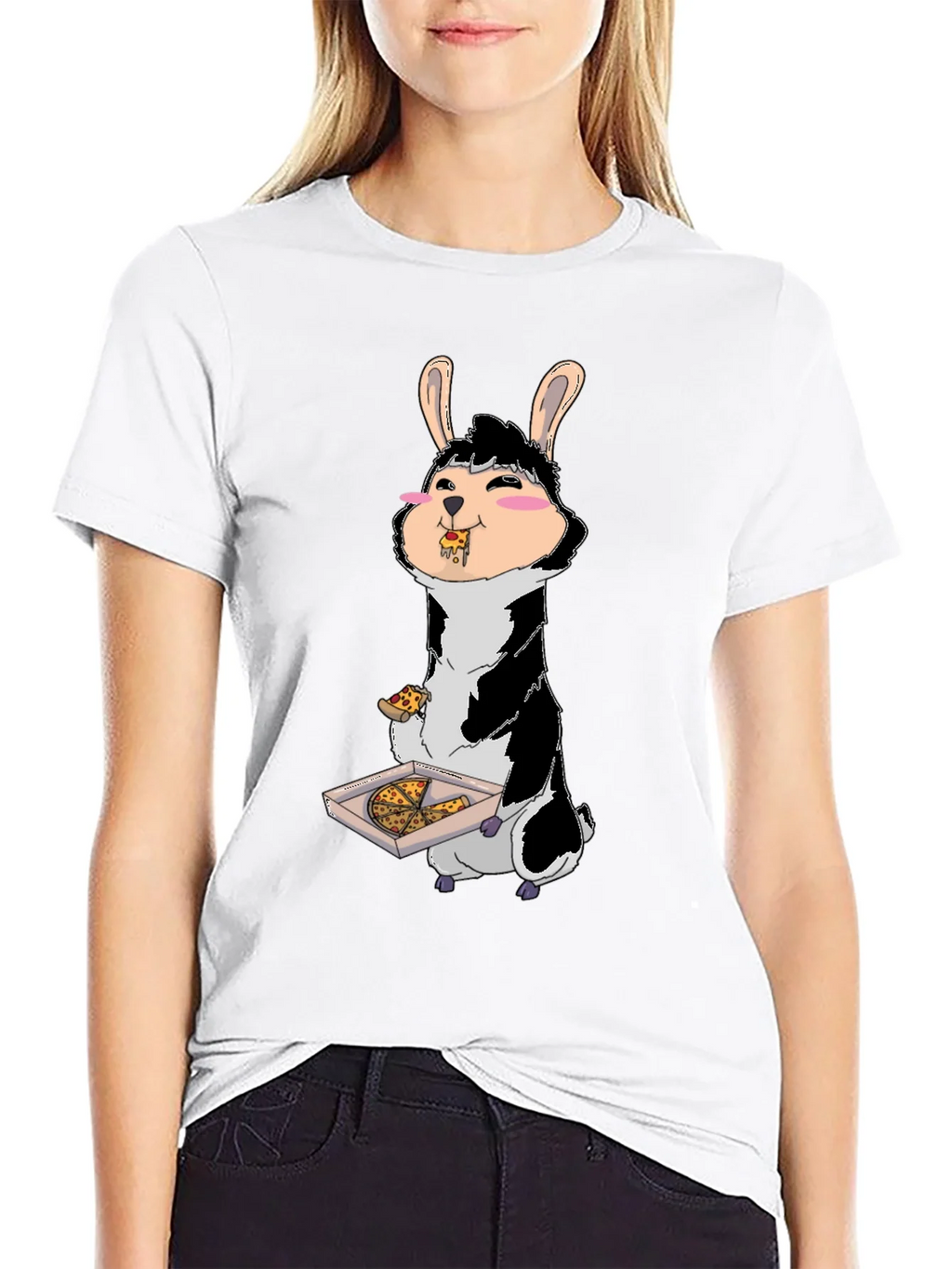 Pizza Eating Bunny T-Shirt product image 8