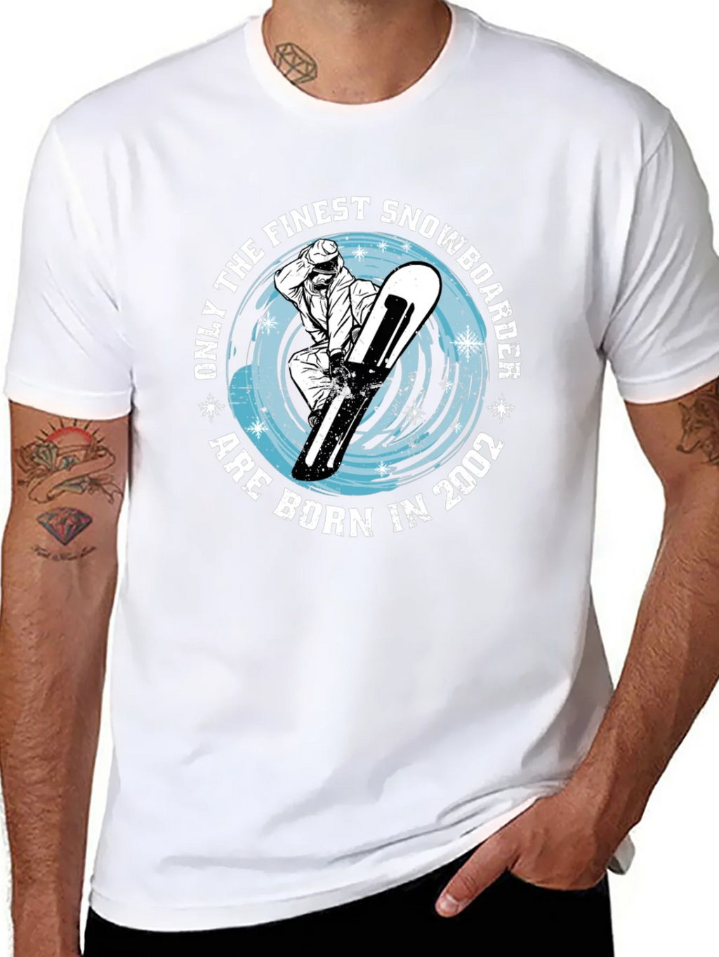 Finest Snowboarder Born in 2002 T-Shirt product image 7