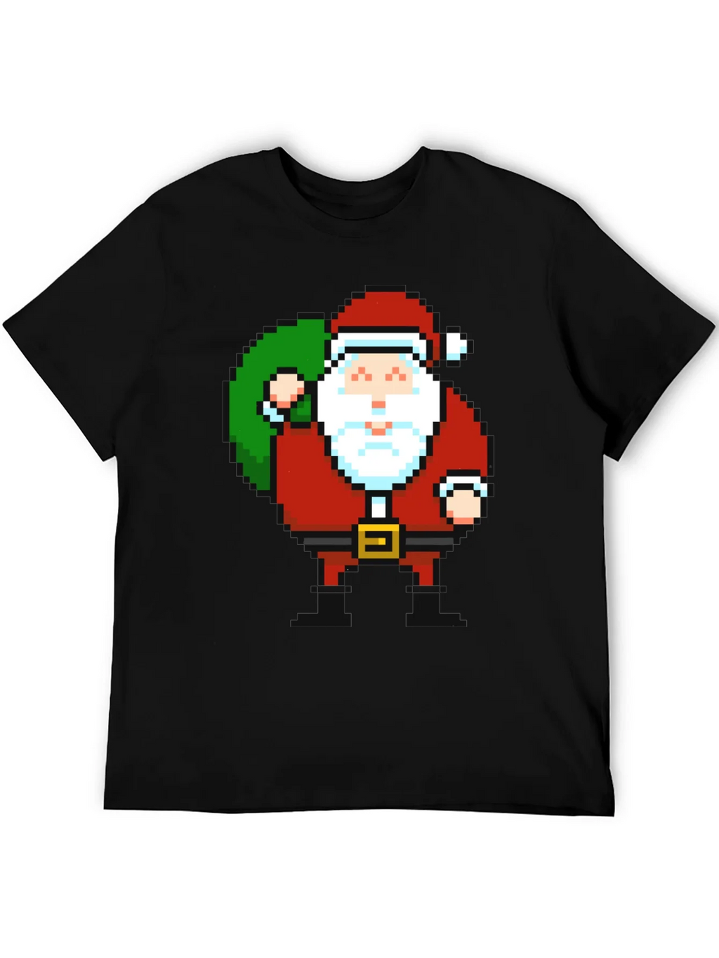 Pixel Santa T-Shirt - Retro Holiday Style product image 5