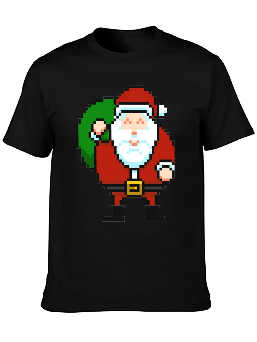 Pixel Santa T-Shirt - Retro Holiday Style product image 3