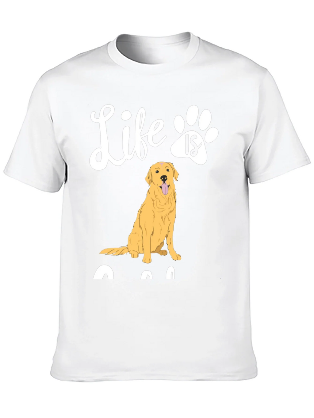 Life is Golden Retriever Paw Print T-Shirt product image 9