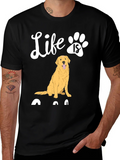 Life is Golden Retriever Paw Print T-Shirt product image 1
