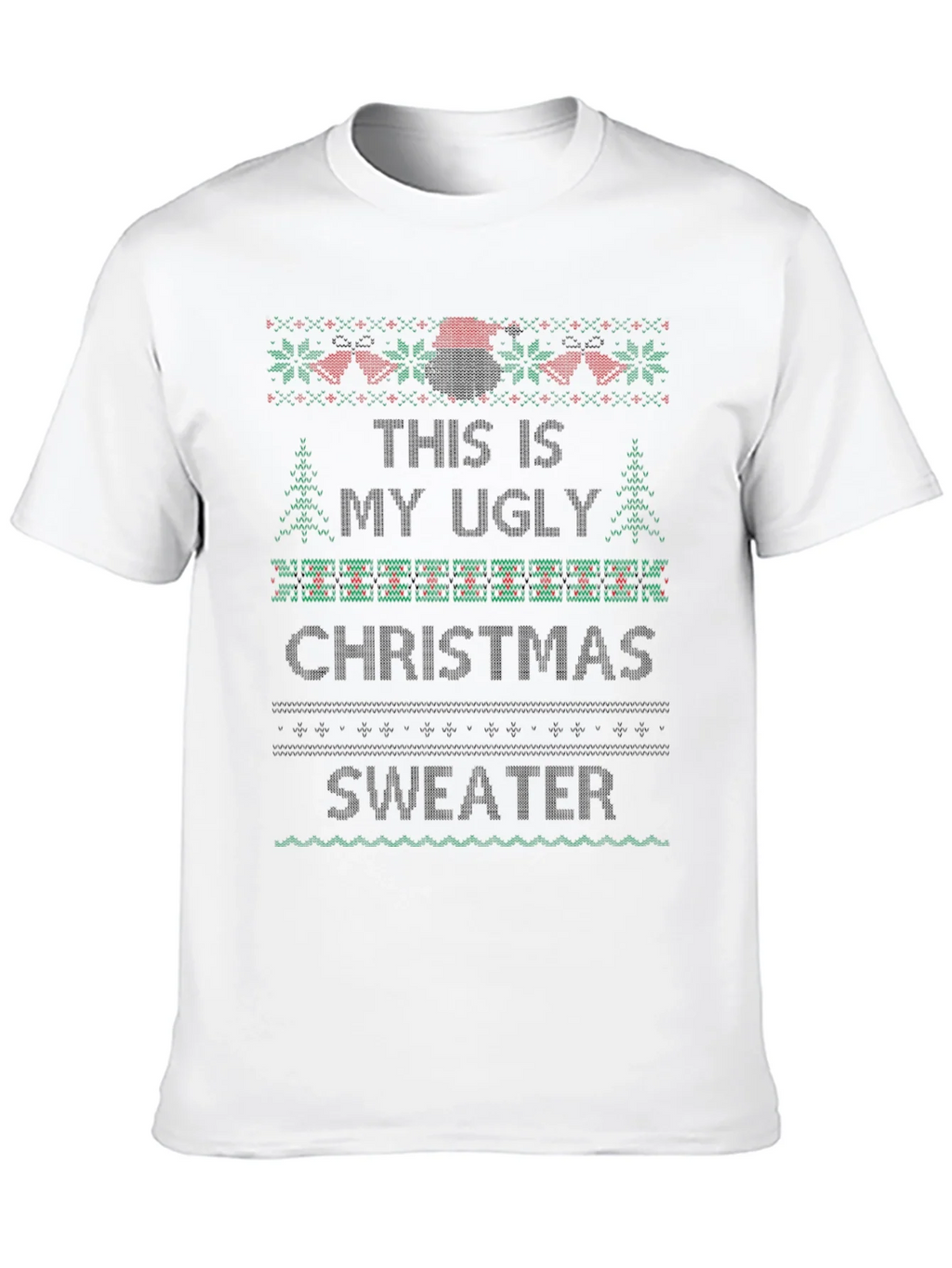 Ugly Christmas Sweater Graphic Tee Black product image 9