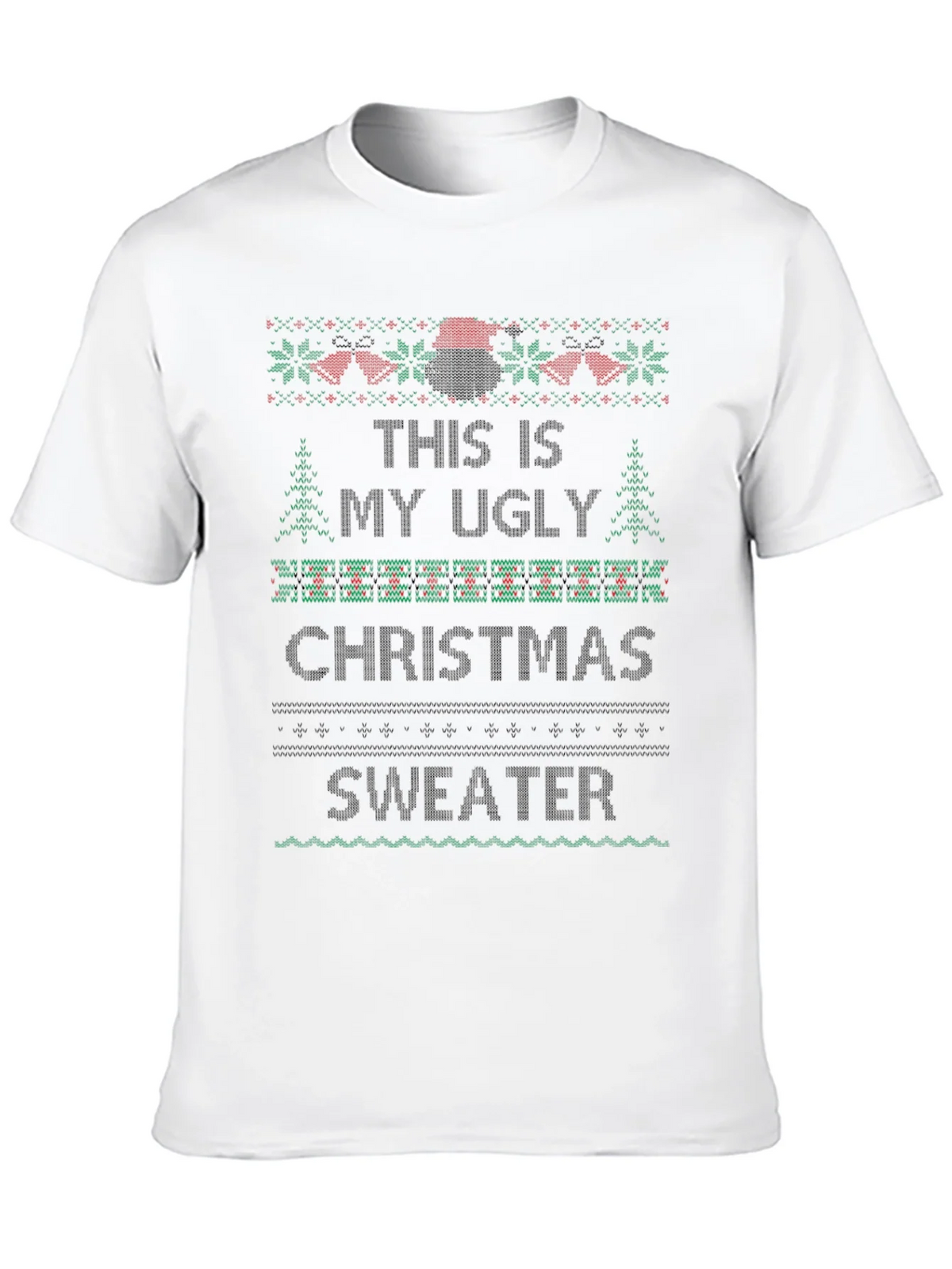 Ugly Christmas Sweater Graphic Tee Black product image 9