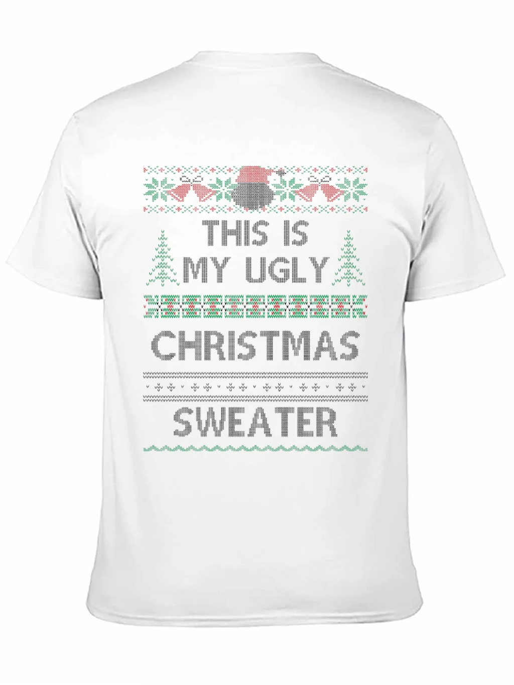 Ugly Christmas Sweater Graphic Tee Black product image 10