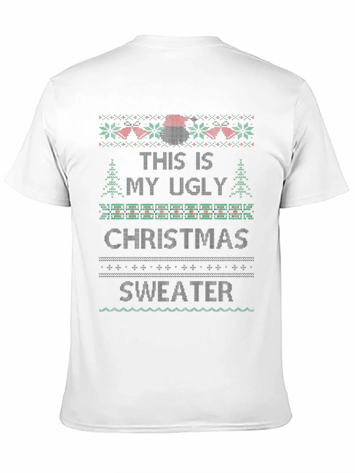 Ugly Christmas Sweater Graphic Tee Black product image 10