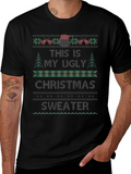 Ugly Christmas Sweater Graphic Tee Black product image 1