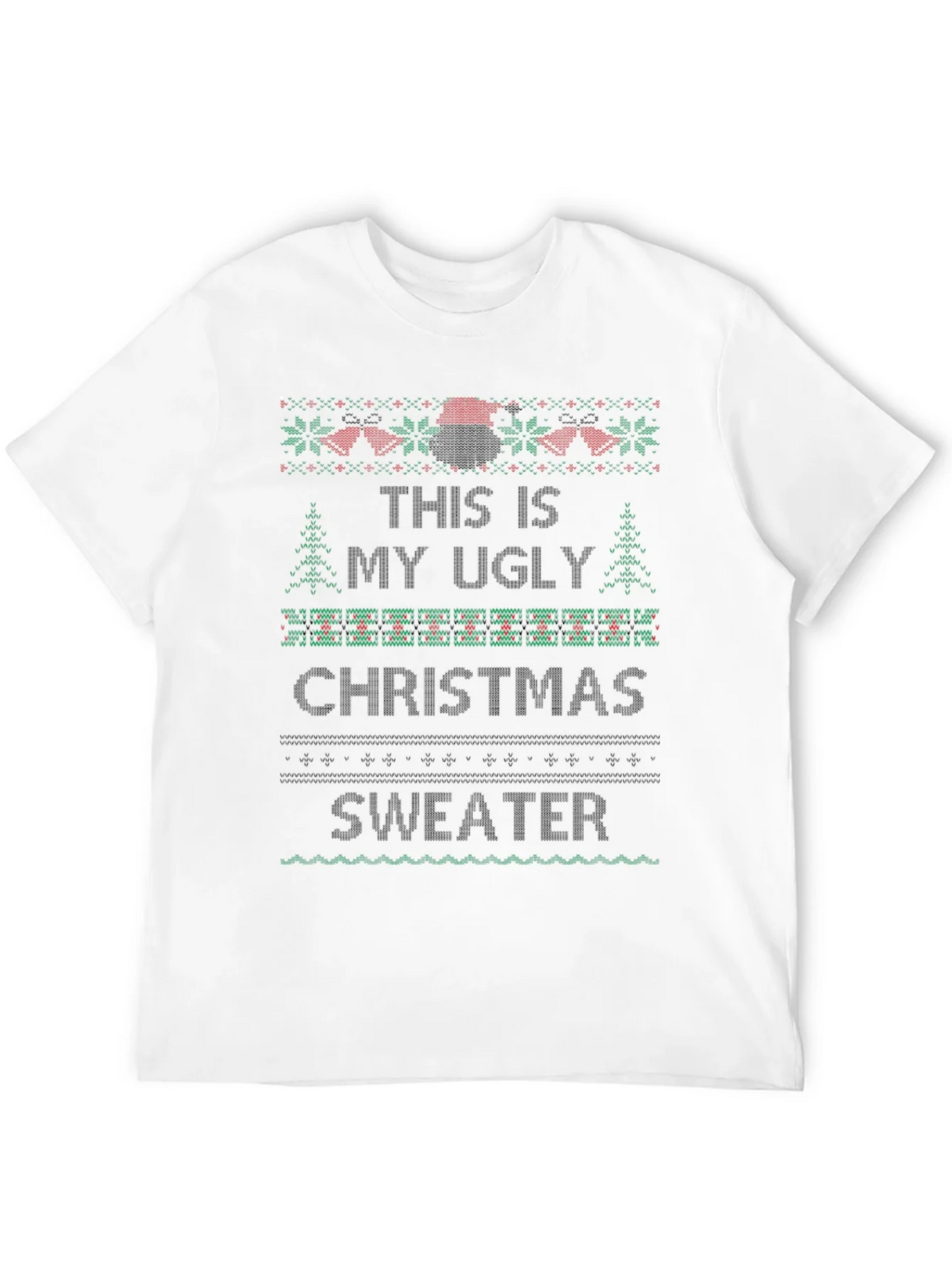Ugly Christmas Sweater Graphic Tee Black product image 11