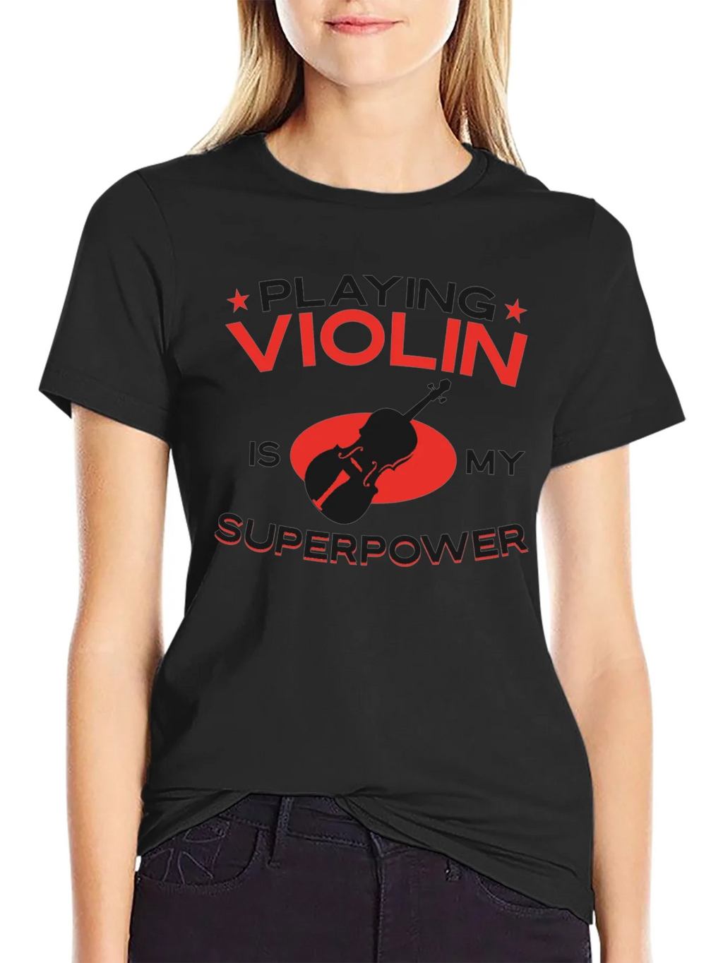Violin Superpower T-Shirt - Musician Gift product image 2