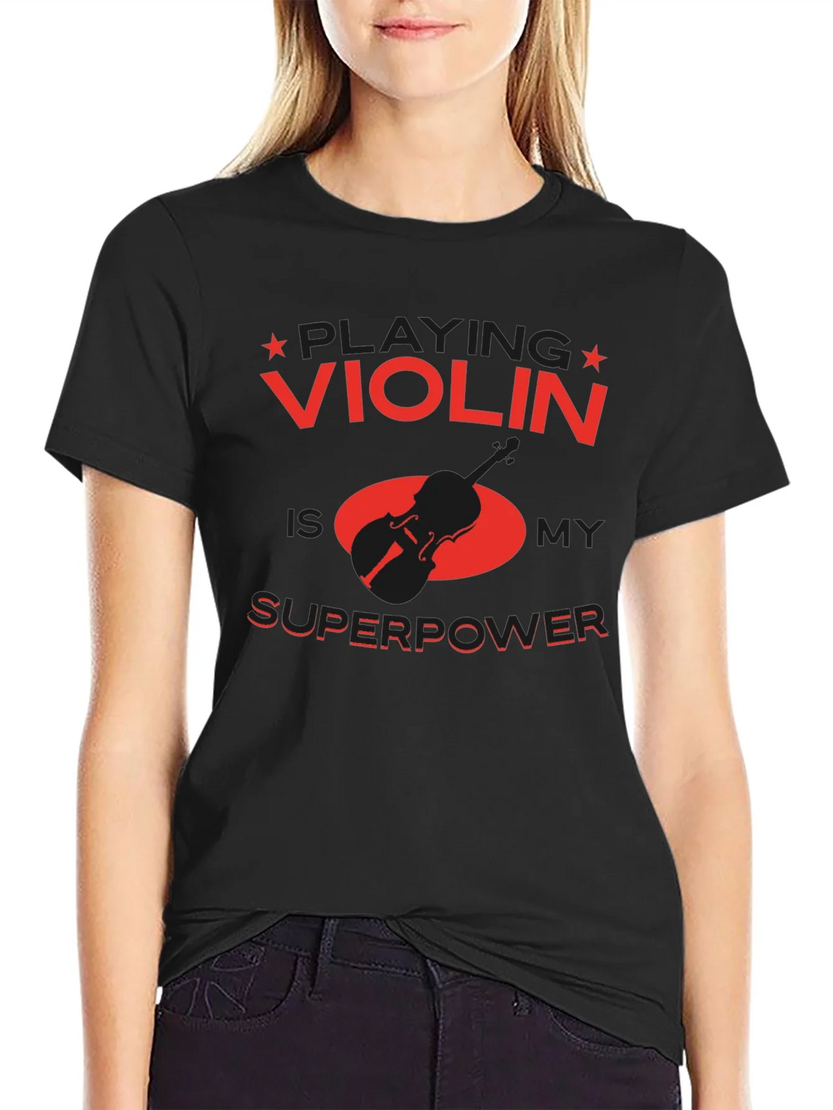 Violin Superpower T-Shirt - Musician Gift product image 2